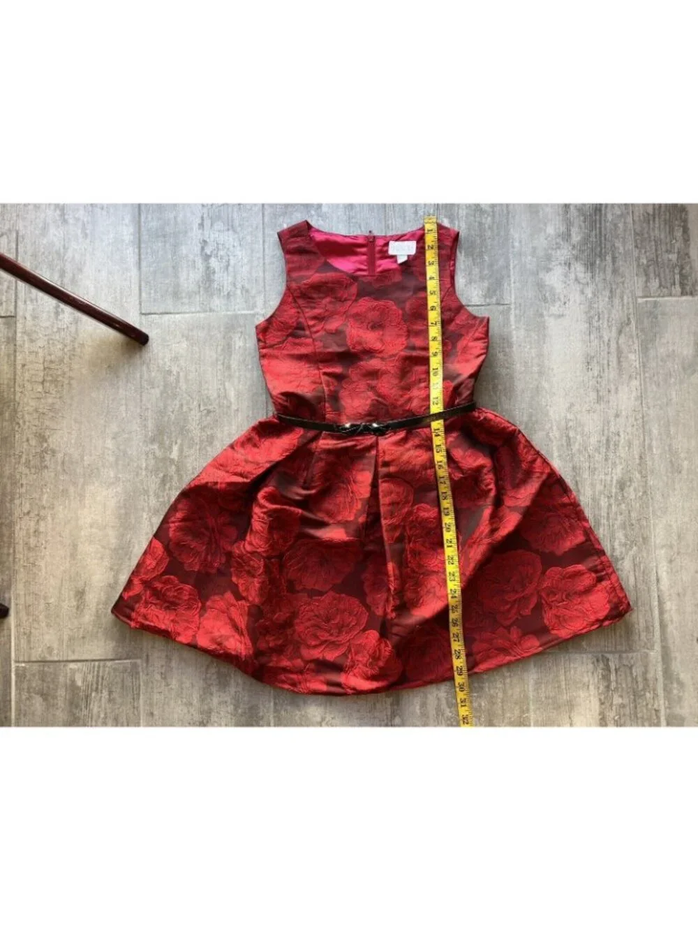 Girls Rose Foral Special Occasion Woven Holiday Dress Party Wedding Formal 12